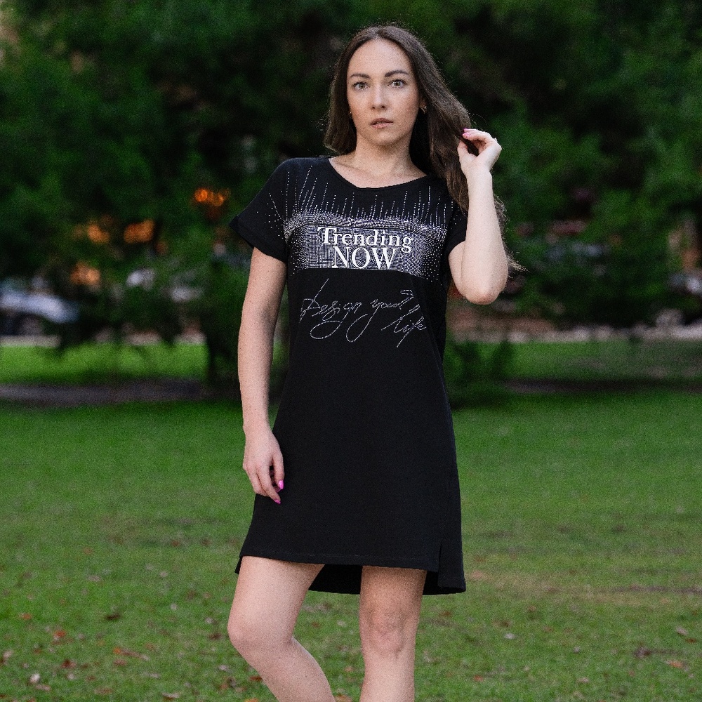 New Rhinestone Dress, Shiny Embellished Dress, Dazzling Dress, Stylish Dress